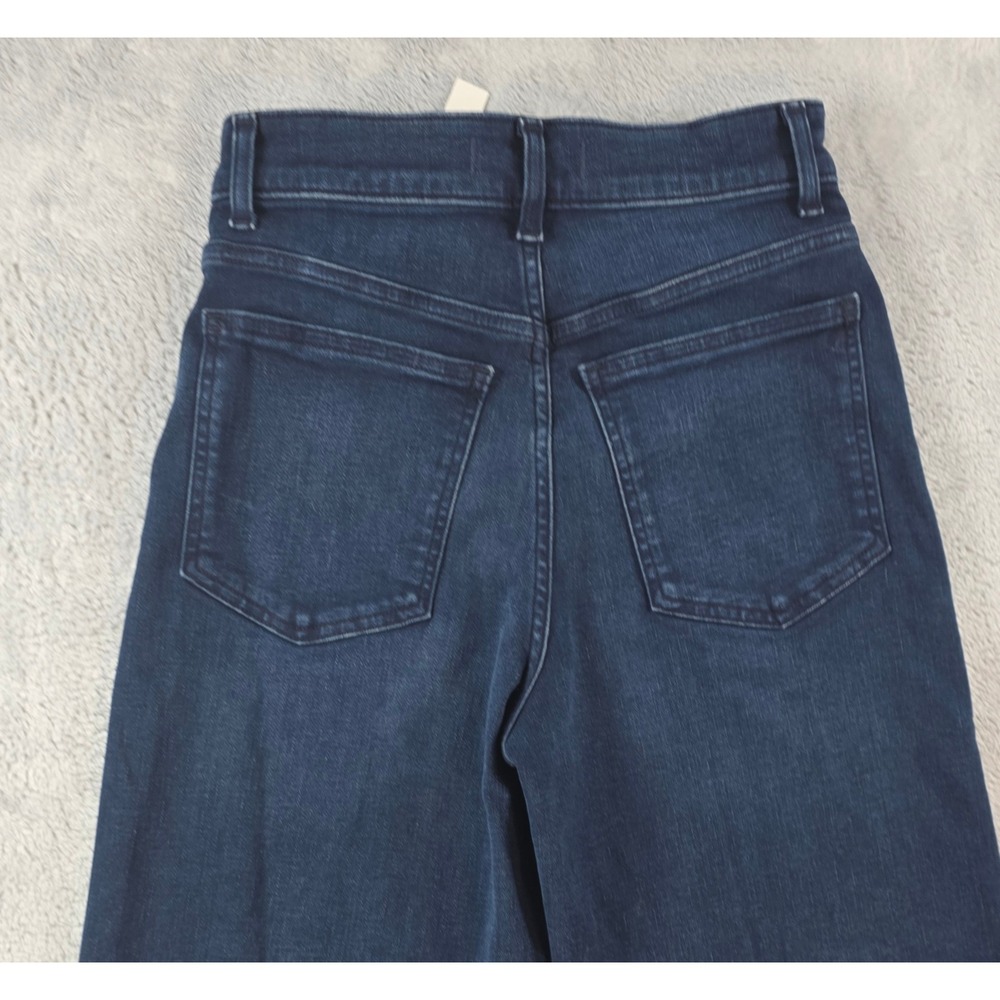 Madewell Women 26 Tall Kingston Wash Flared Wide Leg Cropped Jeans High Rise - Picture 13 of 13